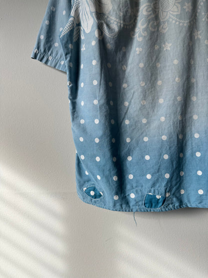 1940s thrashed and repaired hawaiian button up (22x26)