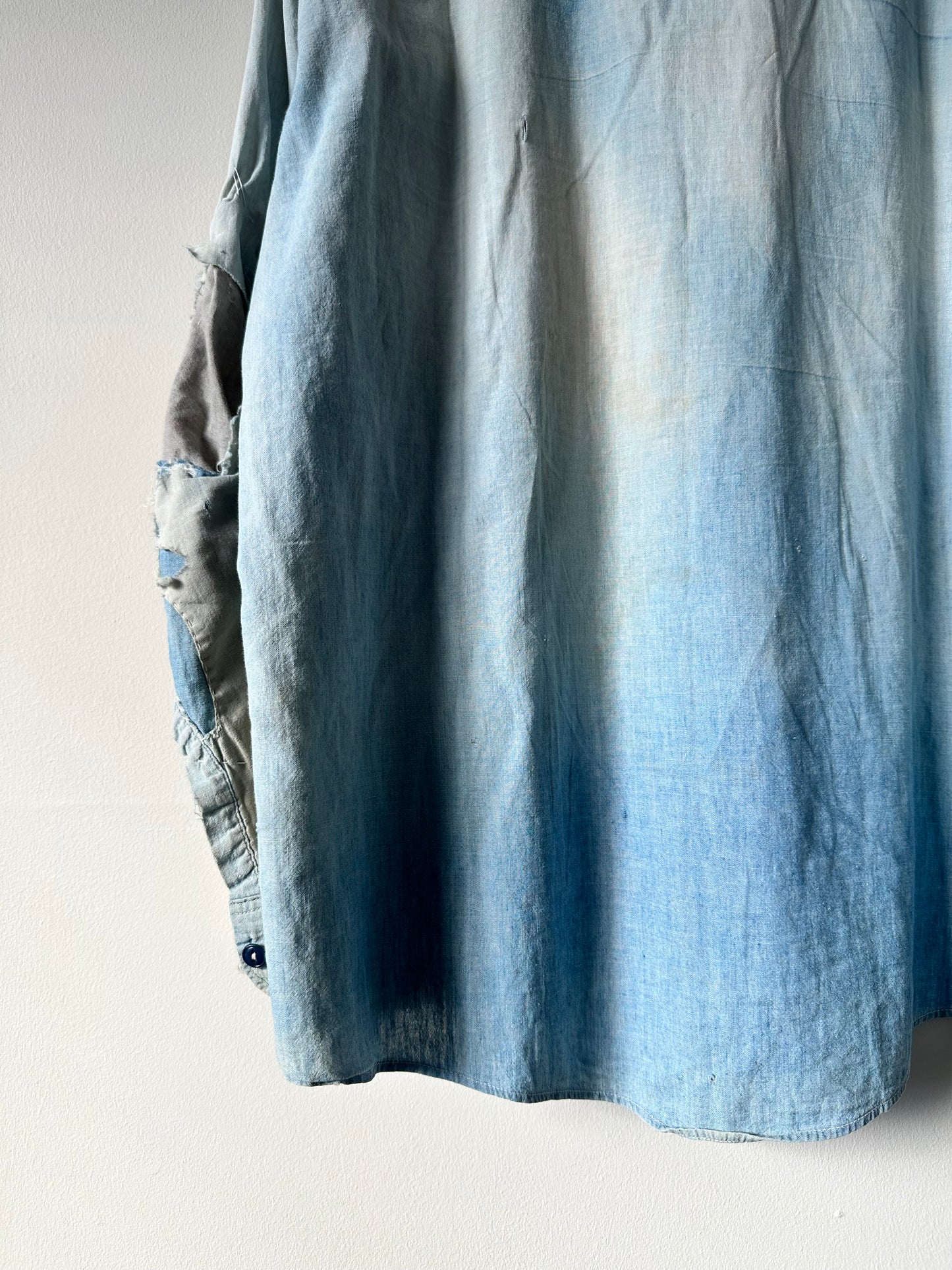 1950s thrashed and repaired compass chambray (23x30)