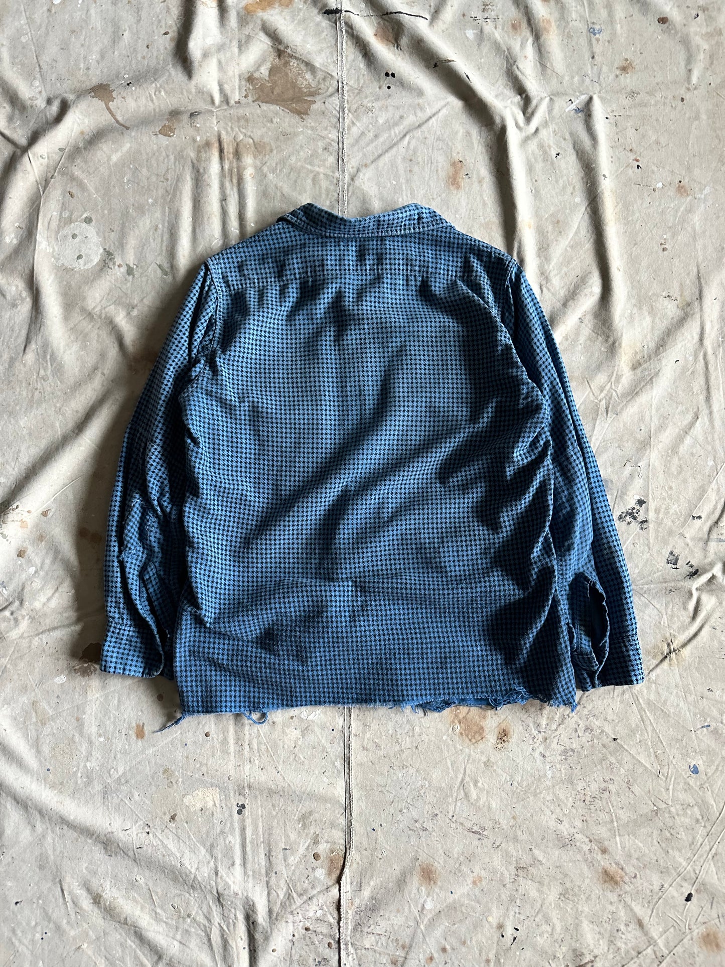 1960s houndstooth cotton button up (20x27)