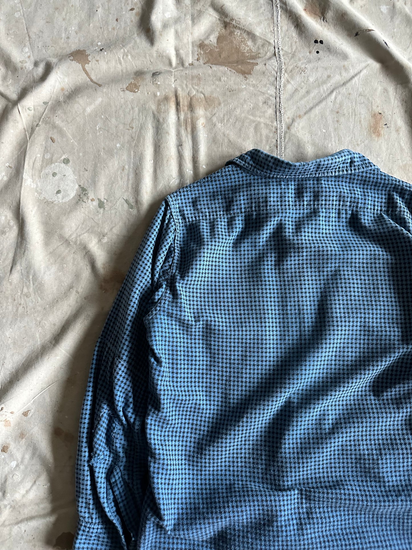 1960s houndstooth cotton button up (20x27)