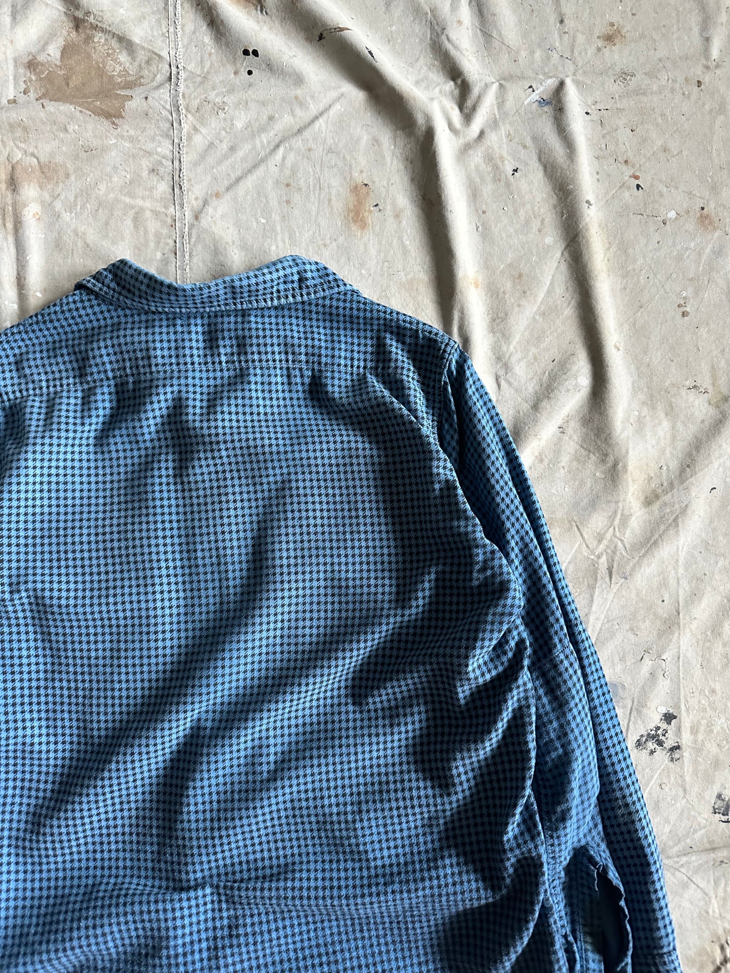 1960s houndstooth cotton button up (20x27)