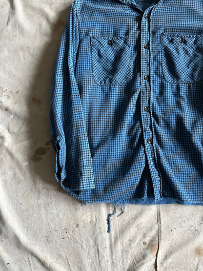 1960s houndstooth cotton button up (20x27)