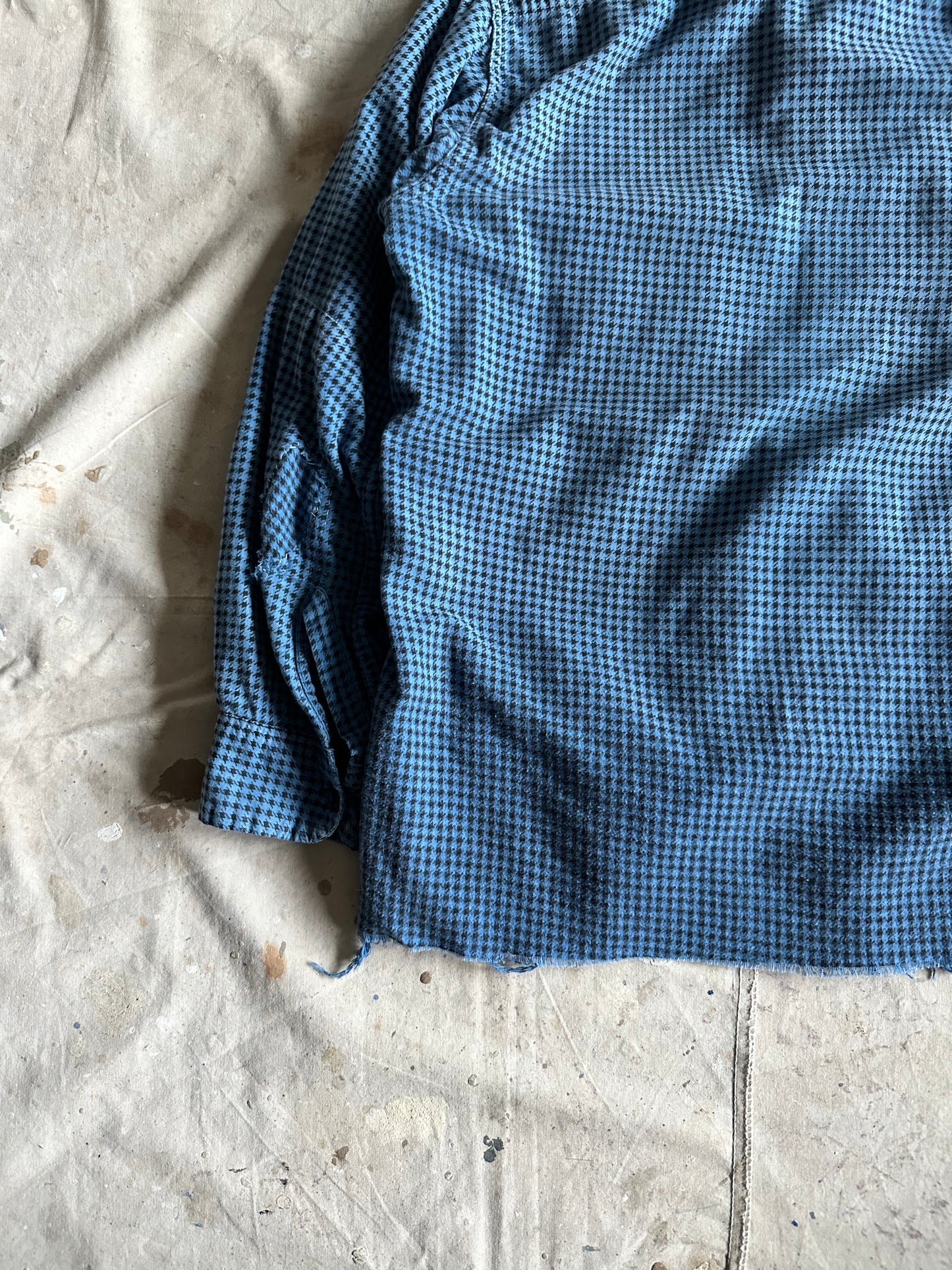 1960s houndstooth cotton button up (20x27)