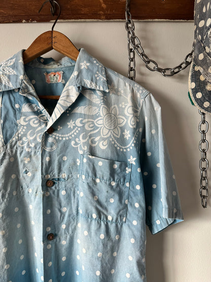 1940s thrashed and repaired hawaiian button up (22x26)